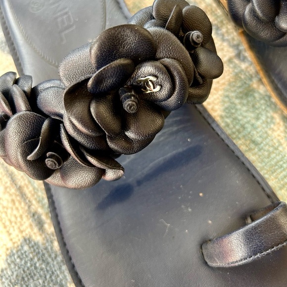 CHANEL sandals size 41/10 dark blue - Picture 2 of 6